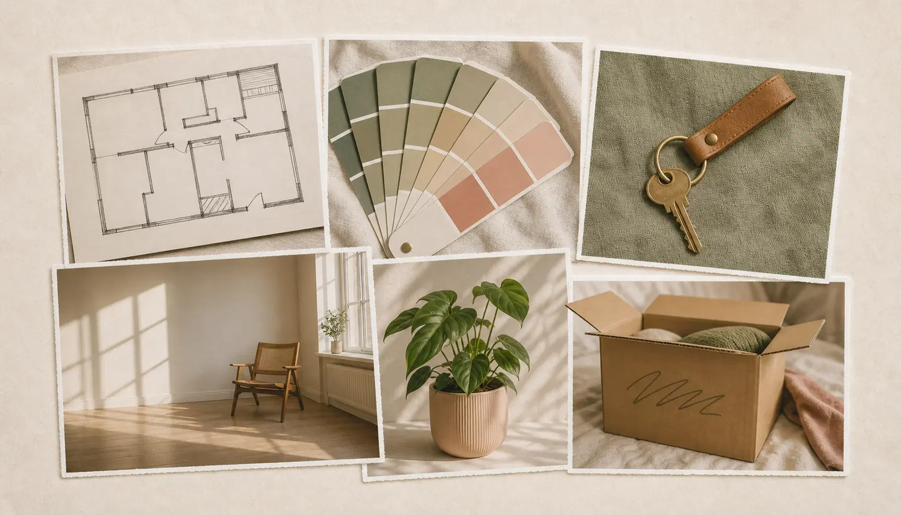Vision board example for moving into a new apartment